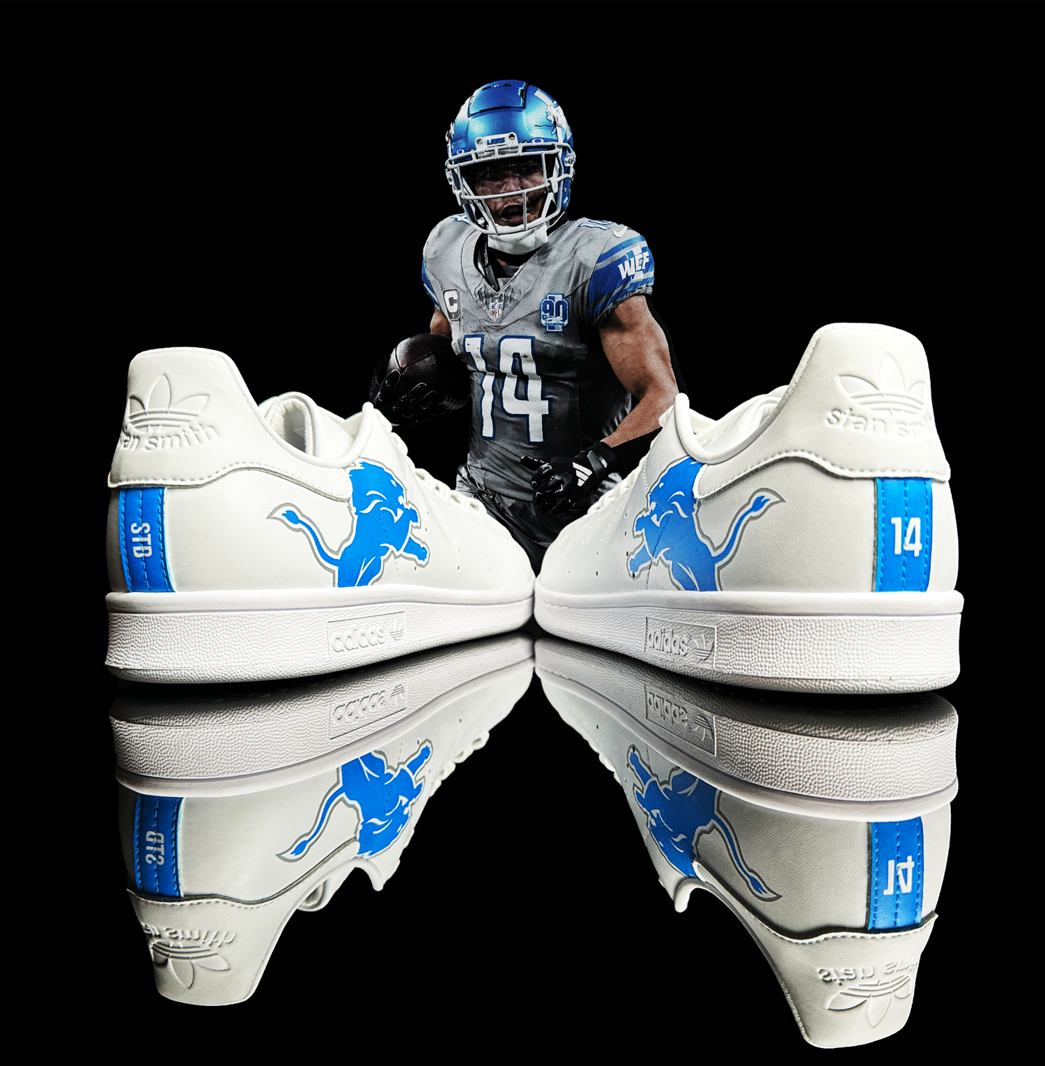 Amon Ra St. Brown, Corporate Sneaker, Customized Sneaker, neakone, Sneaker with Logo, NFL, Football, Detroit Lions